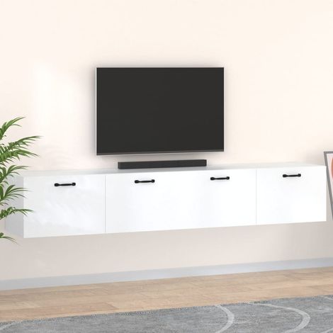 vidaXL Wall Cabinets 2 pcs White 100x36.5x35 cm Engineered Wood (1/5)