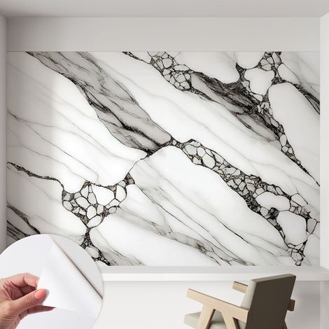 Papier peint autocollant adhésif avec imprimé motifs uniques apparence moderne Motif en pierre 152x104 cm (1/5)