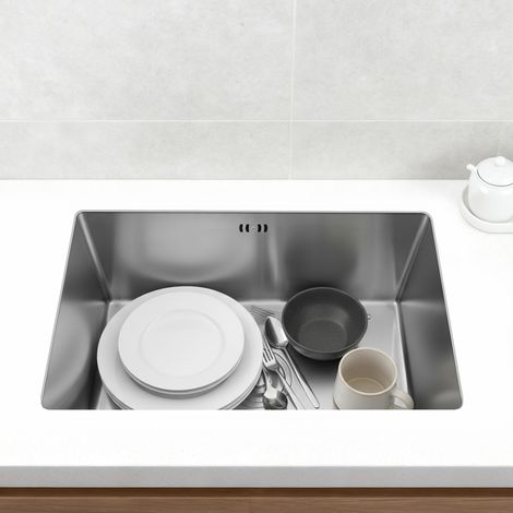 Lavello da cucina, lavello, lavello in acciaio inossidabile multifunzione 60 x 40 cm (1/5)