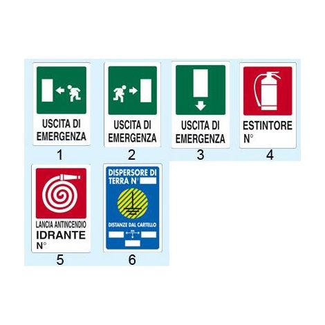 Cartelli segnalatori d'emergenza - 6 - Dispersore di Terra 1 Pz