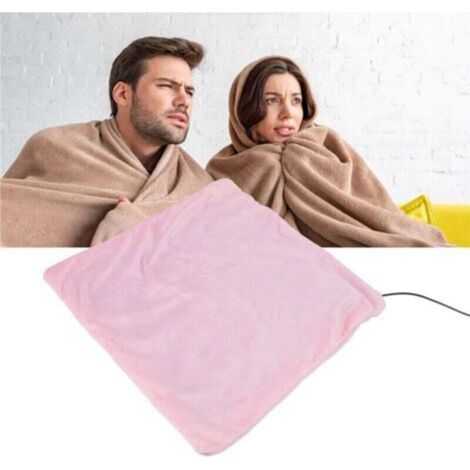 Couverture électrique Alimentation USB Couverture chauffante basse tension Coussin chauffant électrique pour la maison Rose