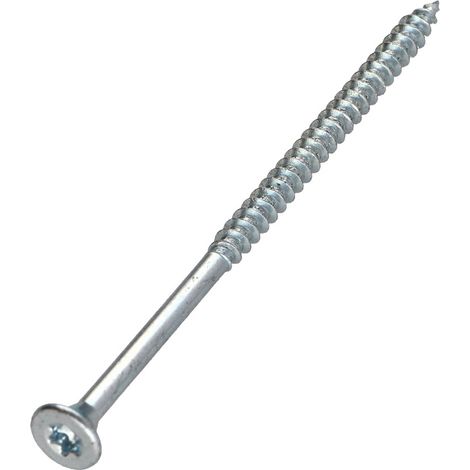 Vis bois TEKOR Tête fraisée Cranté 5X90 Filetée sur 60 TORX T25 Acier zingué Pointe antifendage type 17