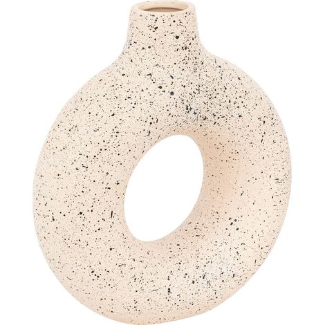 Keramikvase Florie Weiß & Schwarz H25cm - Atmosphera créateur d'intérieur