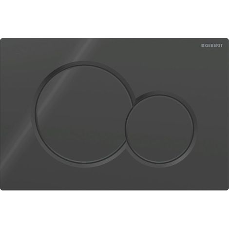 Plaque de déclenchement Geberit Sigma01 pour rinçage double touche: noir foncé RAL 9005 (115.770.DW.5) (1/4)