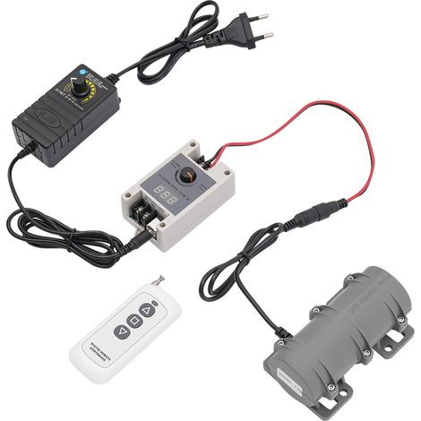 Moteur vibrant 12V – 0-3800 RPM, télécommande 100 m, double excentrique – Pour massage, tamis vibrant, médical