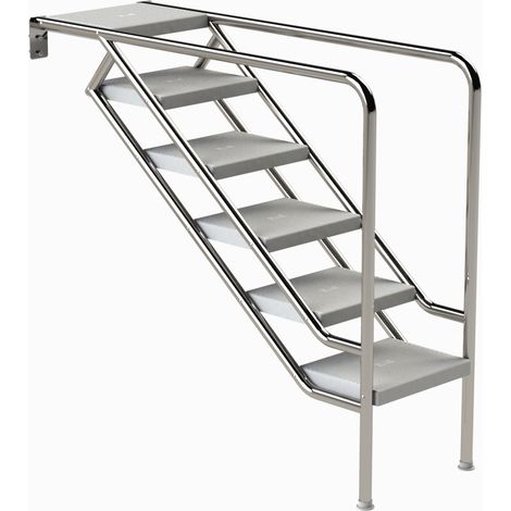 Eichenwald Pooltreppe Modell 08.3 Miami nur Unterteil Beckentiefe 1599mm 6 ABS-Stufen