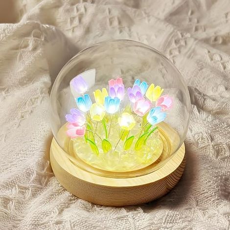 Tulip Lighting, Colorful Tulip Lamp, Flower Lamp Gift for Girls and Women, Cute Room Decoration (1/5)