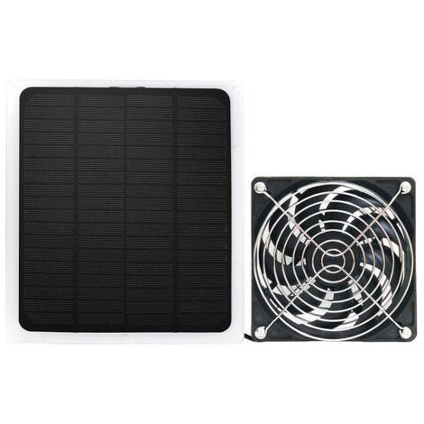 10-W-Solarpanel-Hühnerstallventilator, kleiner wasserdichter Abluftventilator mit Schutznetz für Gewächshausschuppen (1/2)