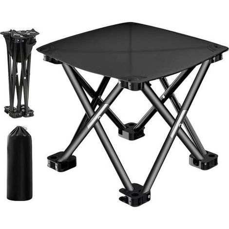 Tabouret de camping pliable et portable, petit siège ultra-léger pour adultes, adapté à la pêche, le jardinage et les activités extérieures, avec sac de transport inclus (1/5)