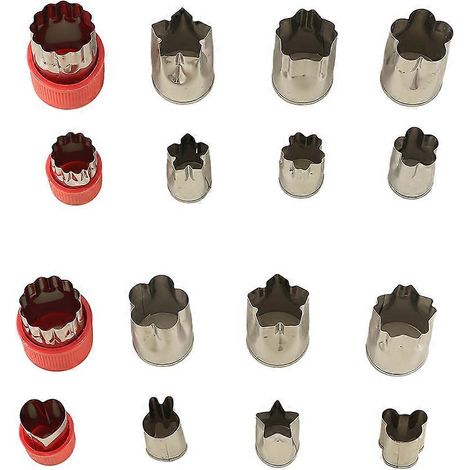 Ensemble d'emporte-pièces pour légumes, mini-emporte-pièces pour biscuits, moule à biscuits et fruits. (1/4)