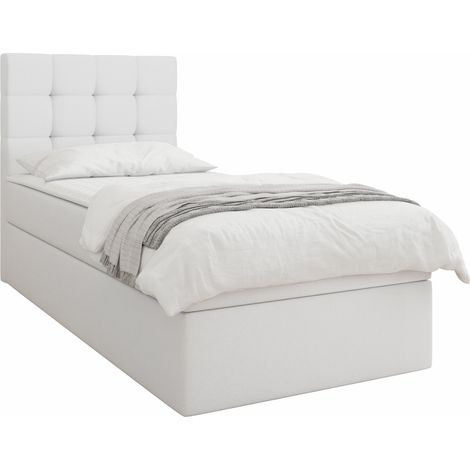 Cama continental Comfivo Osculum II, Soft 017, Continental, Individuales, 80x200, Cuero ecológico, Somieres, 82x206x112cm