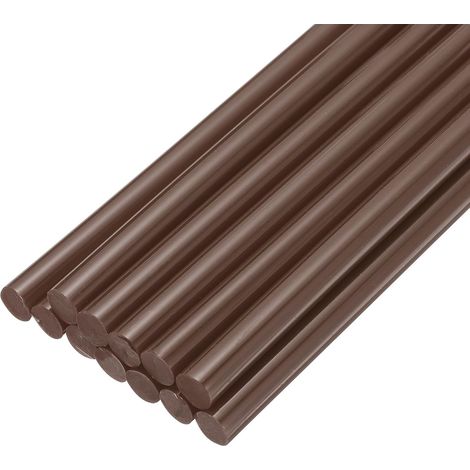 Lot de 12 mini bâtons de colle chaude pour pistolet à colle Marron 11 x 200 mm (1/5)