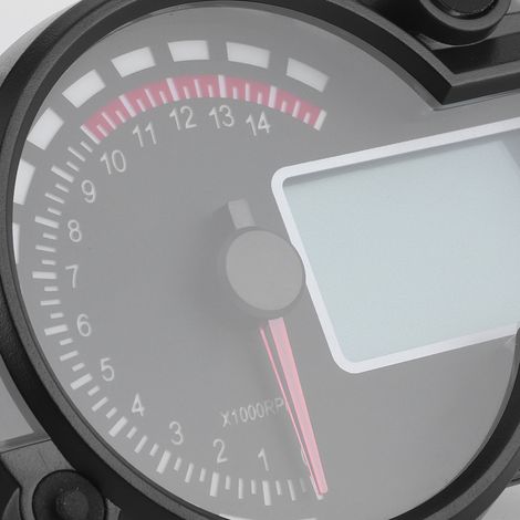 Universeller digitaler LCD-Kilometerzähler/Tachometer/Drehzahlmesser für Motorräder, 15.000 U/min (1/5)