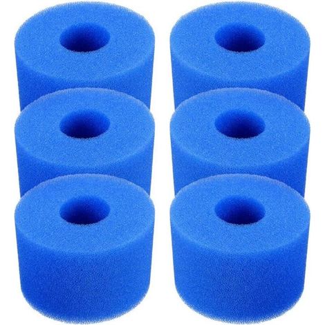 Eponge réutilisable pour filtre de piscine - Bleu, 10.87.3cm, 6pcs (1/5)