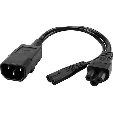 Câble adaptateur en Y IEC320-C14 mâle vers IEC320-C7+C5 femelle