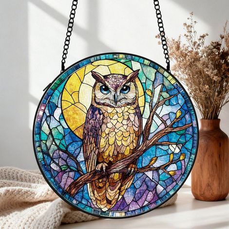 Décoration vitrail papillon attrape-soleil 12,5 cm suspension fenêtre élégante cadeau maman (1/5)