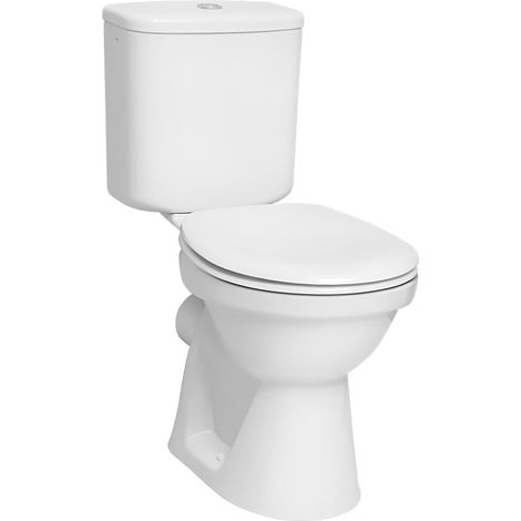 Vitra – Pack complet WC broyeur blanc NORMUS 3/6L sortie horizontale – Mécanisme silencieux – Installation rapide – Abattant thermoplastique