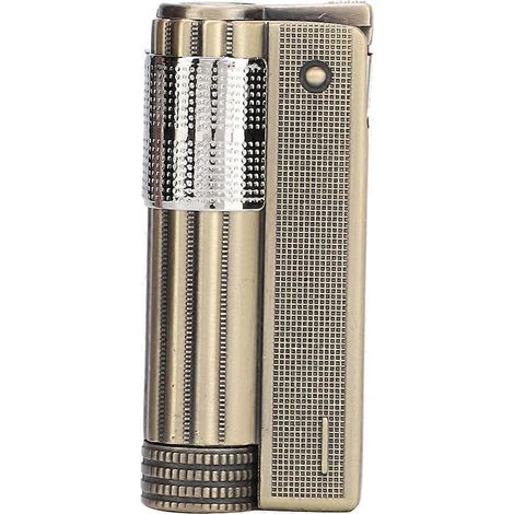 Briquet Vintage Rétro Portable à Pétrole Rechargeable pour Homme Cadeau (Bronze) (1/5)