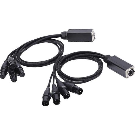 Câble blindé vers connecteurs XLR mâle/femelle 3 broches à 4 canaux-- (1/5)