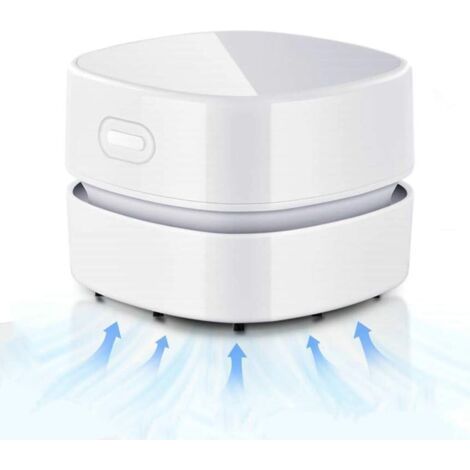 Desktop Vacuum Cleaner, USB Rechargeable Tabletop Dust Sweeper, 90 Minute Run Time, 360° Rotating Cordless Dust Cleaner for Home, School, Office, Keyboard (1/5)