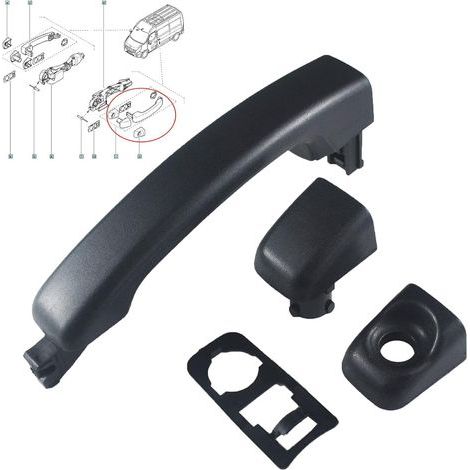 Door handle for Master MK3 Vauxhall Movano Vivaro Nissan NV400 MK3-MK4 806069981R Sliding exterior handle 806075963R (1/5)