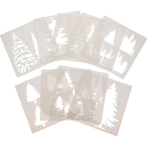 pochoirs de peinture de Noël Amazoncards, modèles de dessin de Noël, modèles d'arbre de Noël, modèles de peinture et de loisirs créatifs (1/5)