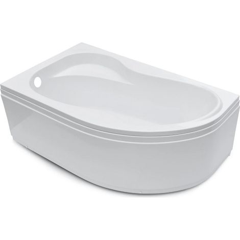 Baignoire d'angle gauche-droit Hugo avec tablier - 170x105 cm - Angle: Gauche - Siphon: Sans