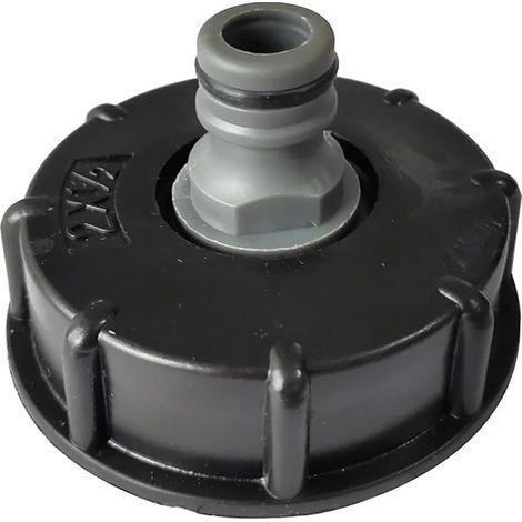 Adaptateur de réservoir IBC en Plastique S60X6 avec Bouchon fileté Grossier vers réservoir d'eau 1,27 cm pour Valve IBC Ton (1/3)