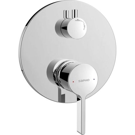 Sapho Iconic - Unterputzarmatur für 2 Verbraucher, mit Einbaukörper, Chrom AF042 (1/3)