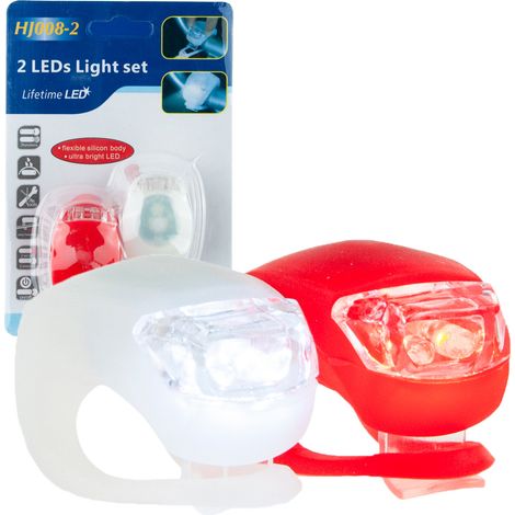 ZW39 LED-Fahrradlampe vorne und hinten, 2 Stück (1/5)