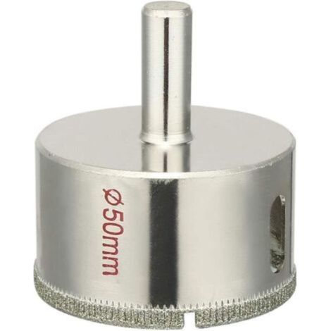 sourcingmap Foret scie cloche revêtus de diamant 50mm Trépan pour verre carreaux céramique marbre roche porcelaine (1/5)