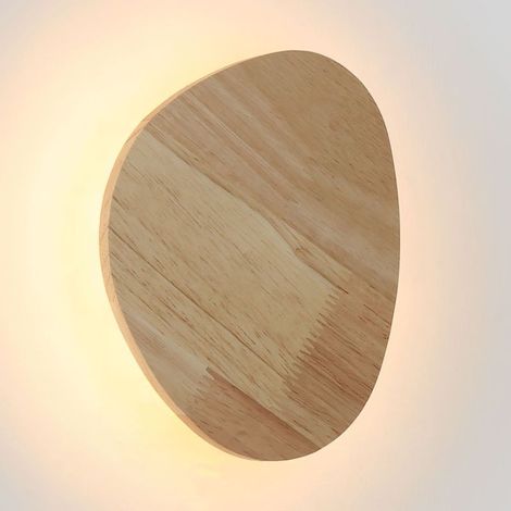 Applique murale LED en bois 12W blanc chaud 2700K IP20 installation facile intérieur (1/5)