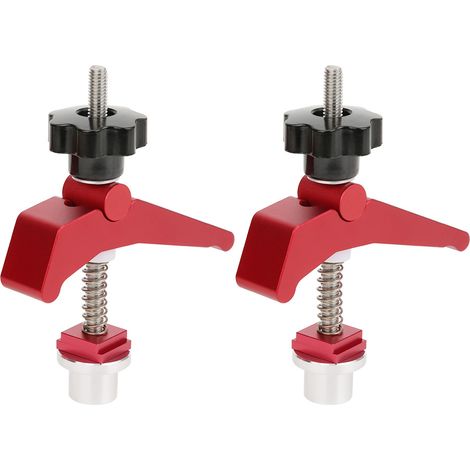 2 plaques de support de goulotte en alliage d'aluminium 6061 pour le travail du bois, fixation par imposition. (1/5)