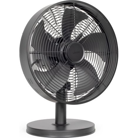 Ventilatore da tavolo nero da 35 W, 33,5 cm, 3 velocità - DOM488 - Livoo