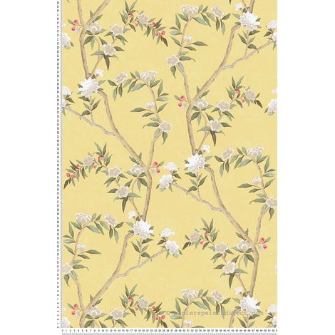 Papier peint Fleur Jaune Romance Lutèce