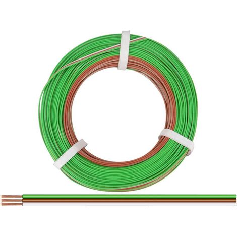 Donau Elektronik 325-485-50 Cavo per cablaggi 3 x 0.25 mm² Verde, Marrone, Bianco 50 m