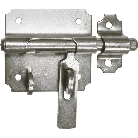 Itar – Verrou à deux entrées en acier zingué – Épaisseur 1,2 mm – Course 29 mm – Diamètre 10 mm – Largeur 40 mm – Longueur 89 mm (1/3)