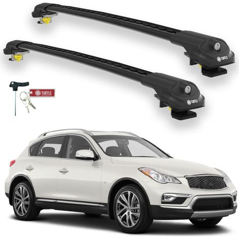TURTLE kompatibel mit Infiniti Qx50 (J50) 2014-2017 Dachträger Air1 Schwarz (1/5)