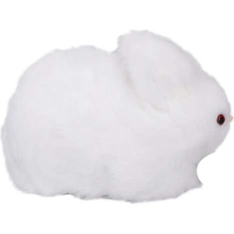 Lapin en peluche réaliste, modèle de simulation, adorable décoration intérieure, jouet en peluche réaliste pour Noël ou un anniversaire (1/5)
