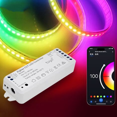 1 couleur : blanc  matériau : plastique  contrôleur de bande lumineuse LED basse tension  graffiti zigbee2811cob