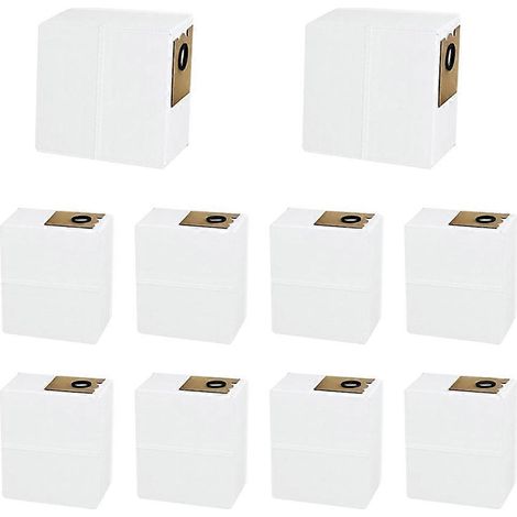 Lot de 10 sacs à poussière de rechange pour aspirateur robot Lefant M2 Pro / M2S Pro (accessoires inclus) - Sacs non tissés (1/5)