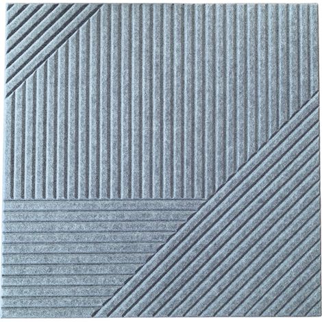 Pannello acustico da parete - 5 pezzi - 60x60 cm - Motivo geometrico antracite (1/3)