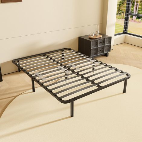 STANEW Rete 120x190 cm per Letto una Piazza e Mezza, Altezza 35cm, Ortopedica con 7 Piedi,Letto Ferro Battuto con Rete a Doghe regolatori di rigidità con Doppie doghe centrali (1/5)