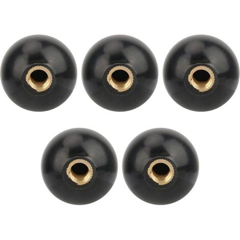 Bouton De Boule Filetée - M10x35 - 35 mm - Bakélite Noire - Pour Machines-Outils - 5 Pièces (1/4)