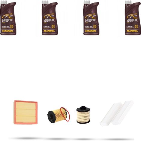 Kit tagliando 4 FILTRI e 4L OLIO compatibile con Ds5 1.6 BlueHdi 88kw dal 2014 (1/5)