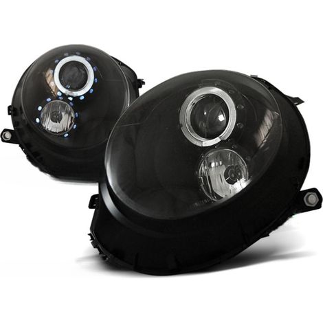 Paire de feux phares Mini cooper de 2006 a 2014 angel eyes noir-27361564