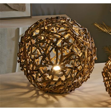 Lampe boule branches naturelles 43 cm de profondeur. 43 cm de profondeur (1/3)