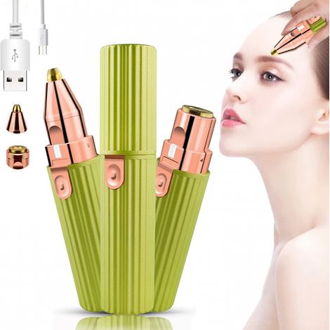 Épilateur facial 2 en 1 : rasoir et épilateur de sourcils indolore-AquaForge (1/5)