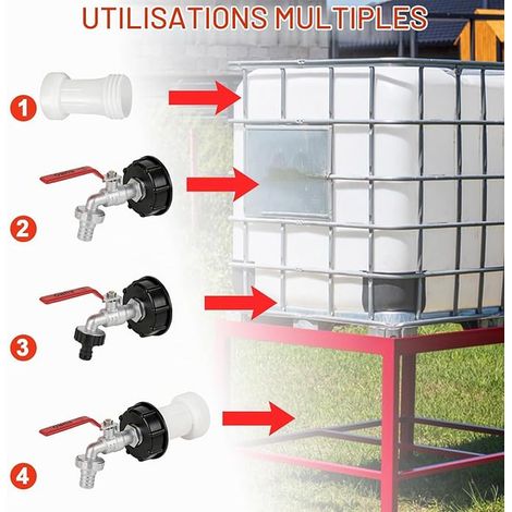Robinet pour Distributeur de Boissons en Acier Inoxydable 304, Robinet Universel avec Filtre et Joints en Silicone, Remplacement pour Eau, Jus, Bière, Vin et Boissons (1/3)