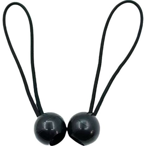 Cordon élastique blanc à boule de 4 mm et 10 cm, robuste, noir, avec protection UV pour auvent et tente d'extérieur (30 pièces) (1/3)